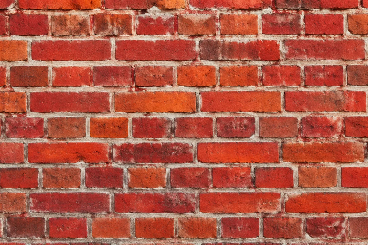 Bold Vibrant Red Brick Wall Background