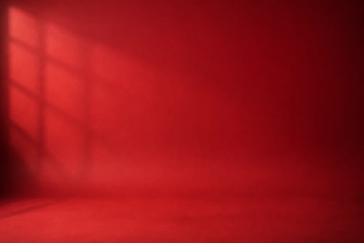 Bold Solid Red Studio Background