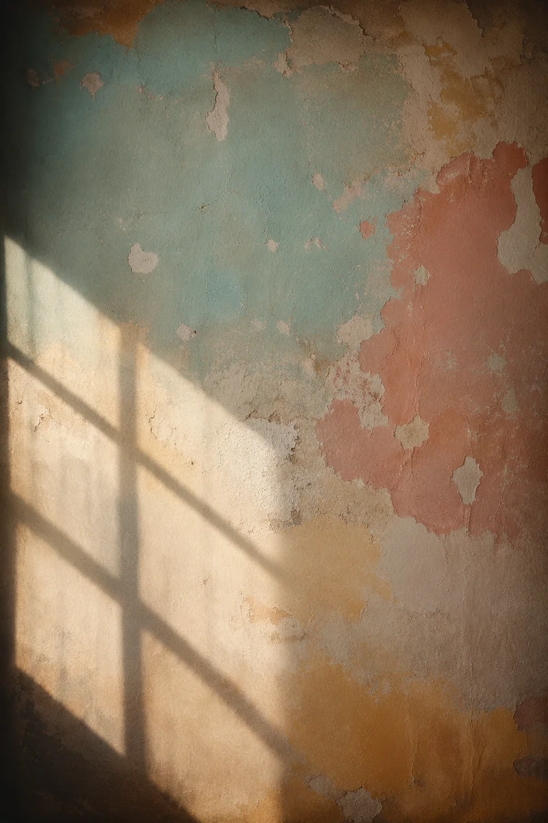 Sunlit Retro Vintage Plaster Wall Background