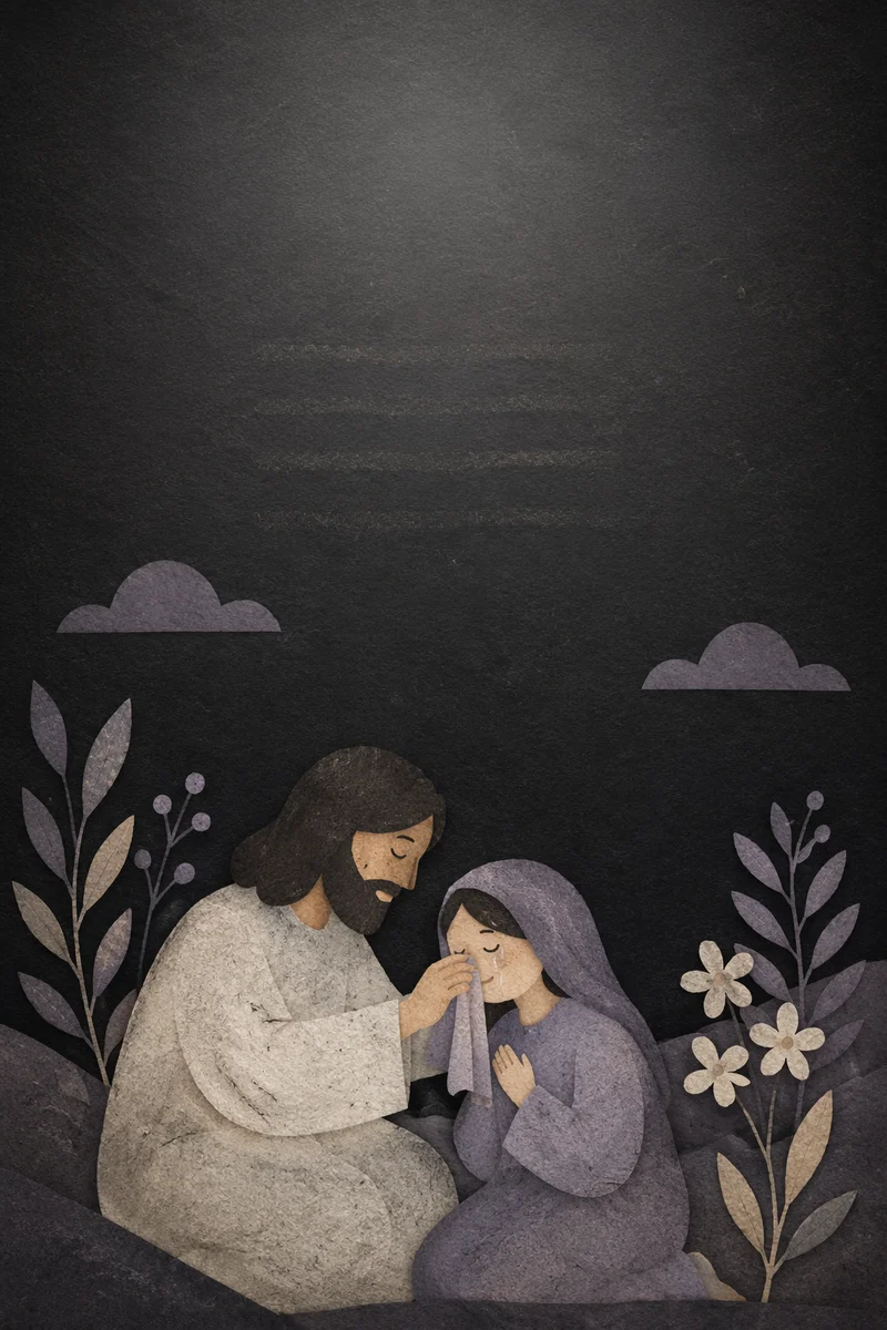 Comforting Dark Background for Revelation 21:4