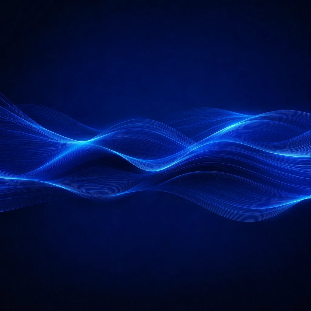Deep Royal Blue Luminous Wave Background