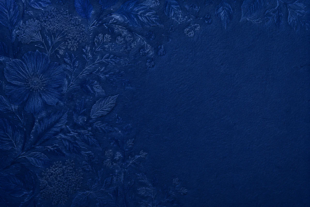 Royal Blue Botanical Paper Background