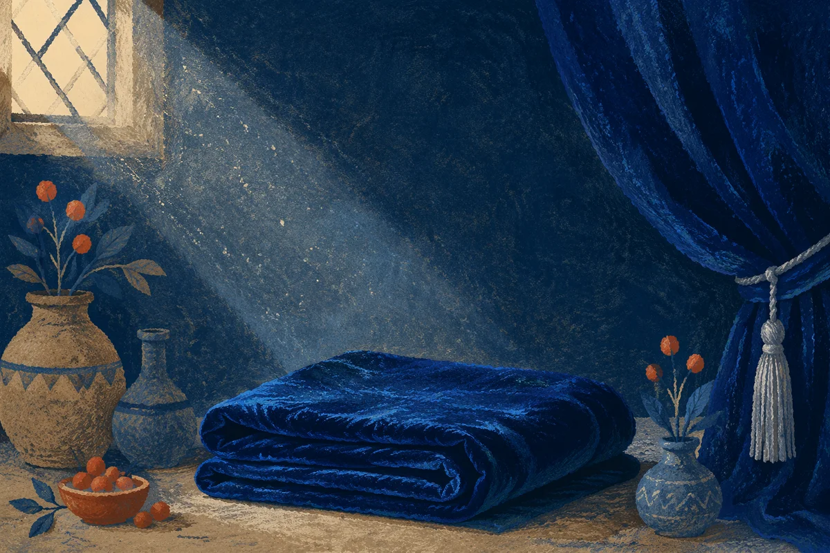 Deep Royal Blue Velvet Background