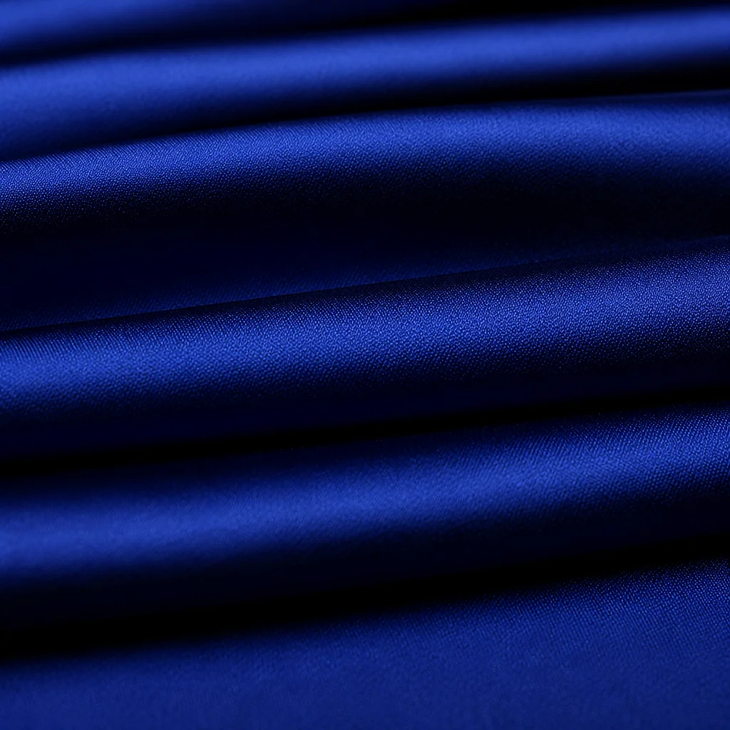 Deep Royal Blue Satin Fabric Background