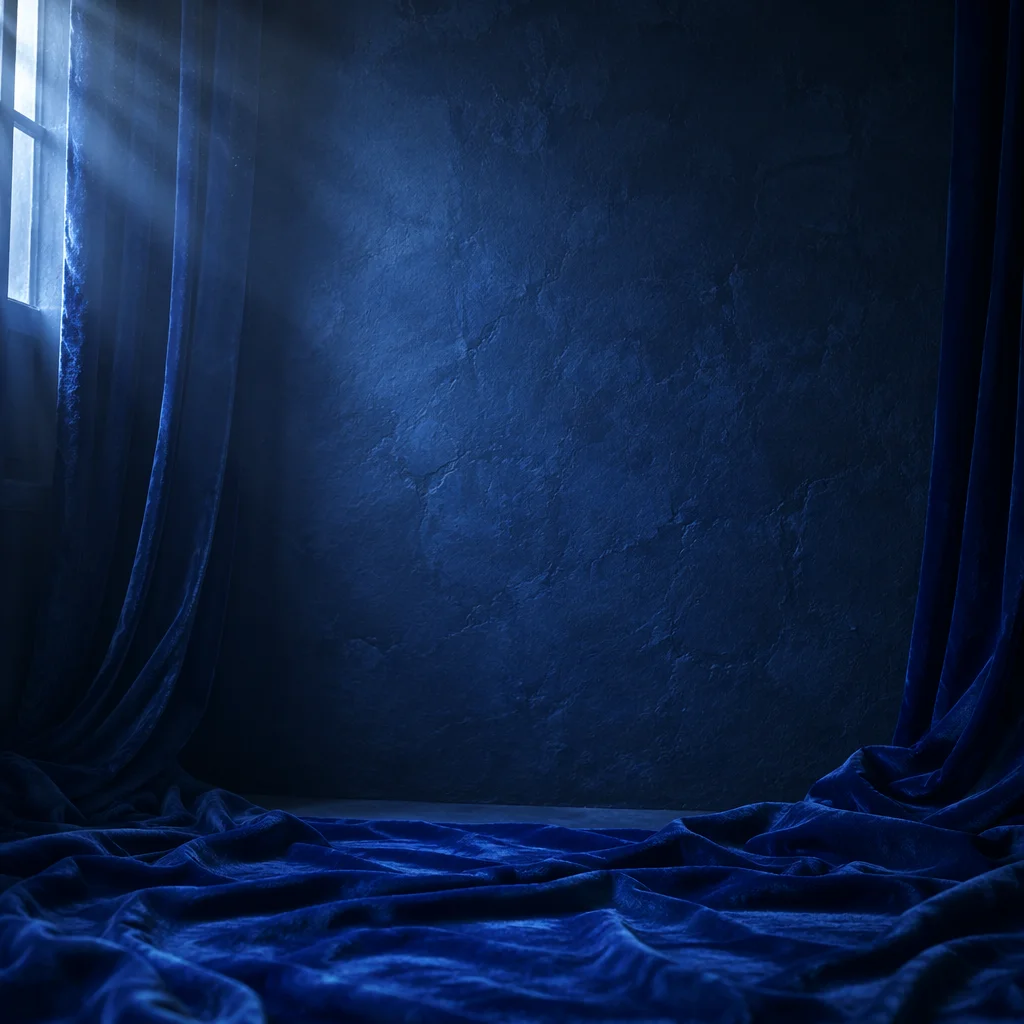 Deep Royal Blue Draped Background