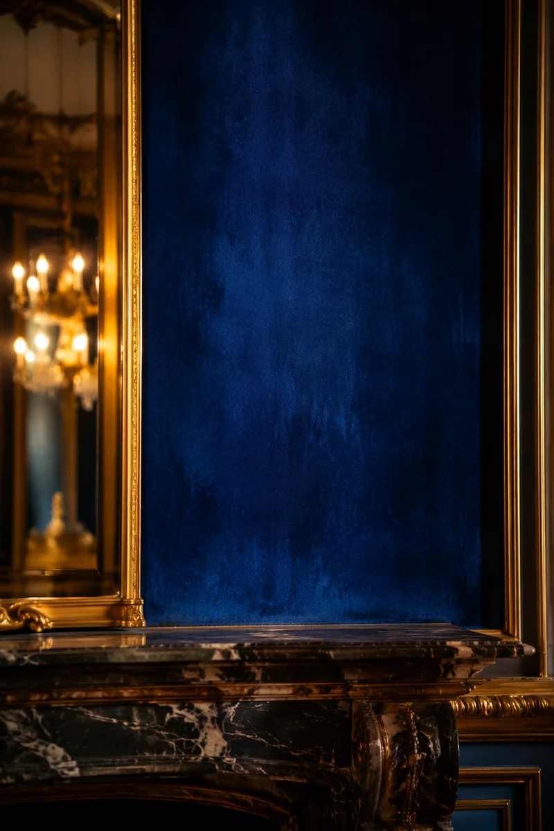 Royal Blue Velvet Interior Background