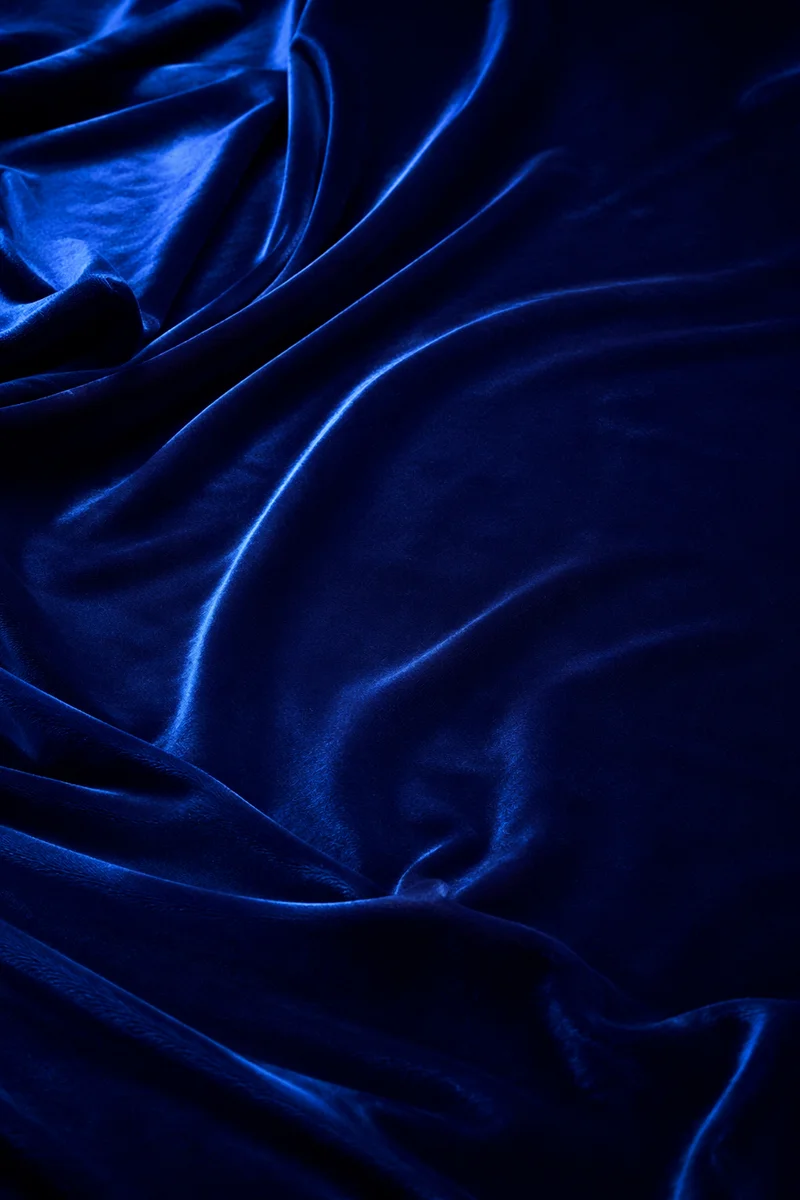 Luxurious Royal Blue Velvet Draped Background