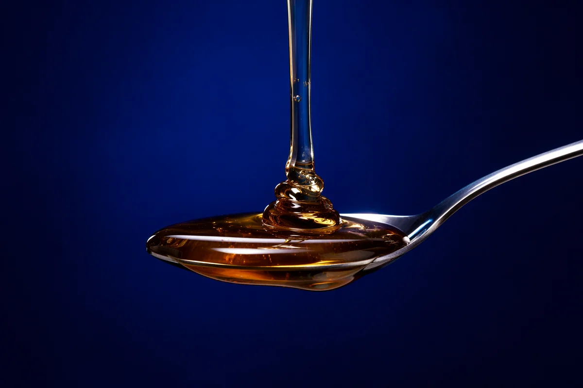 Royal Blue Syrup Spoon Background