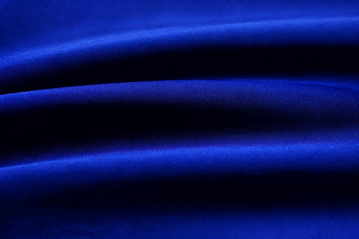 Deep Royal Blue Satin Fabric Background