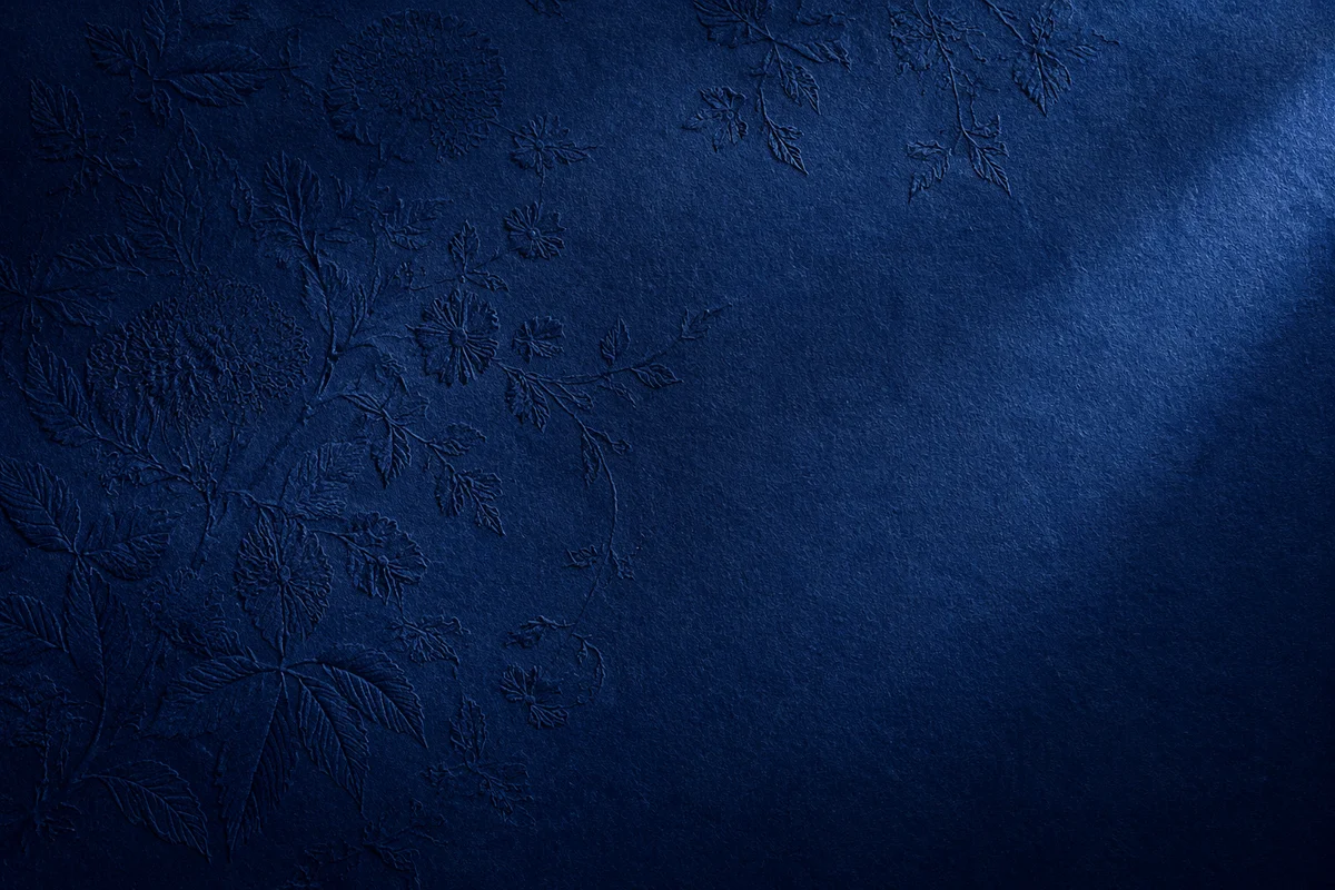 Royal Blue Botanical Paper Background
