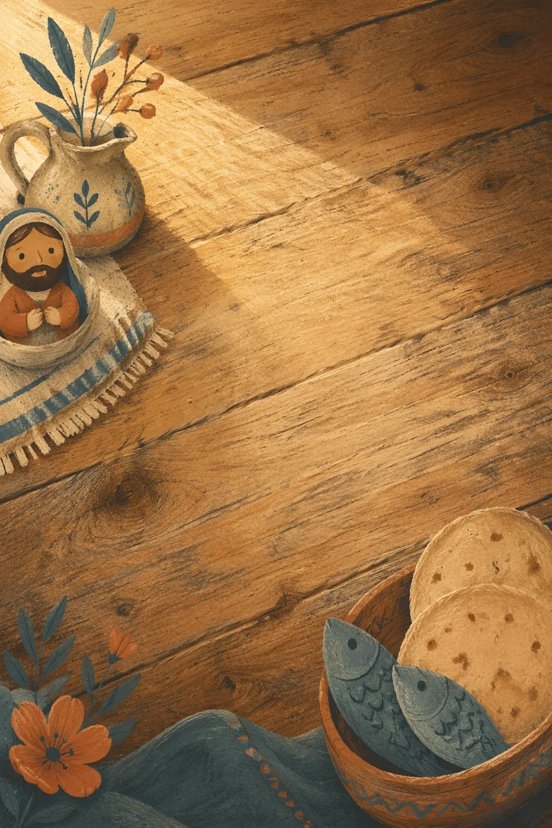 Warm Rustic Wood Background with Text Space