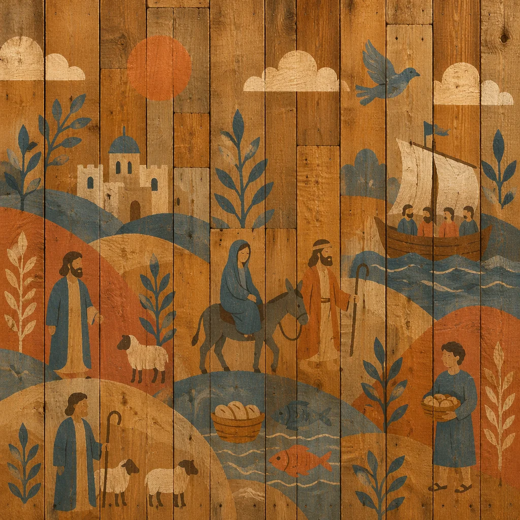 Warm Rustic Vertical Wood Plank Background