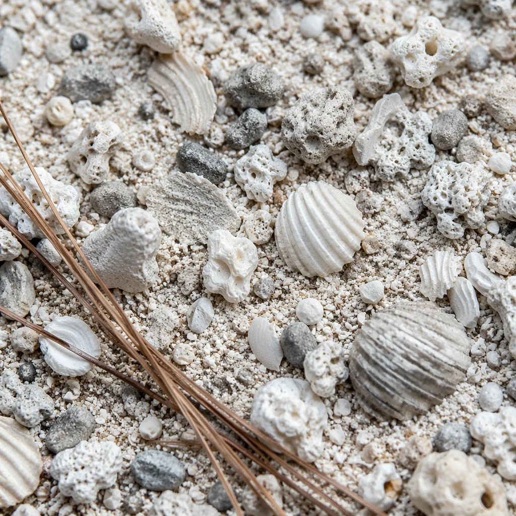 Pale Beach Sand and Shell Texture