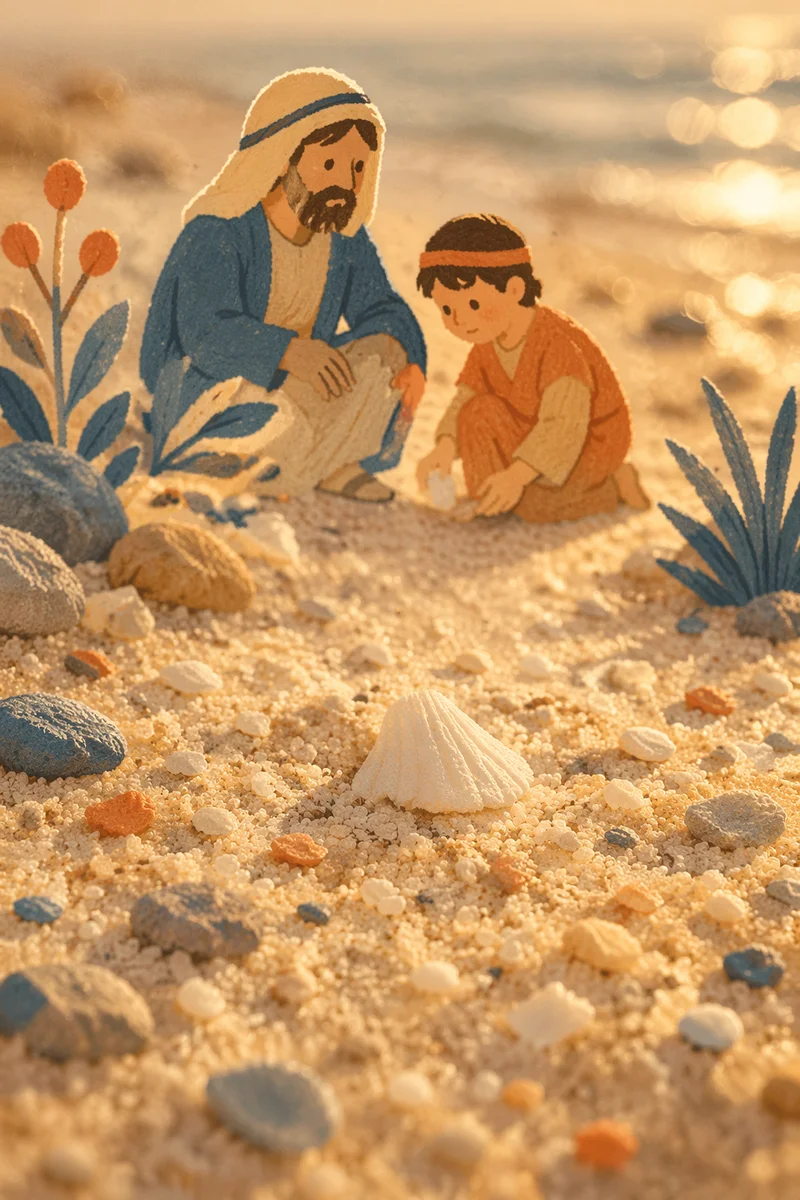 Golden Hour Beach Sand Macro Background