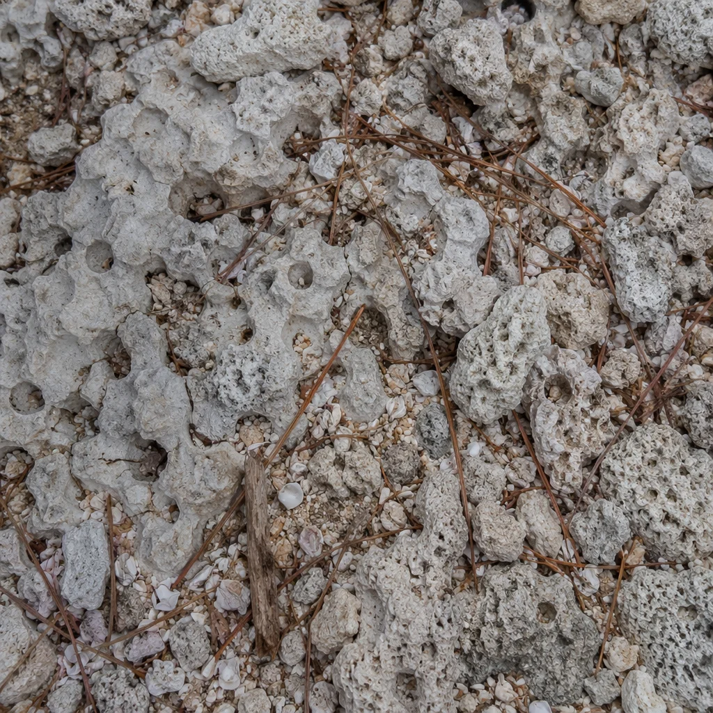 Macro Beach Sand and Limestone Texture