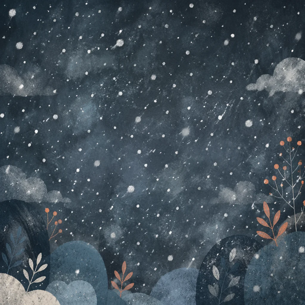 Soft Snowfall on Dark Christmas Background