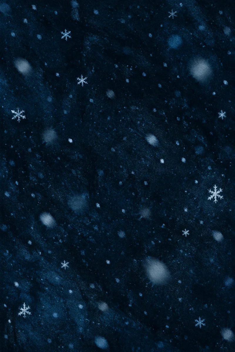 Soft Falling Snow on Dark Christmas Night
