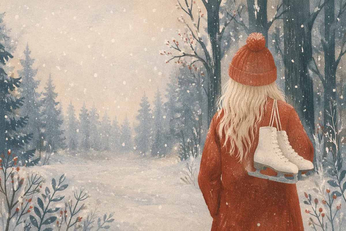 Soft Snowfall Christmas Woodland Background