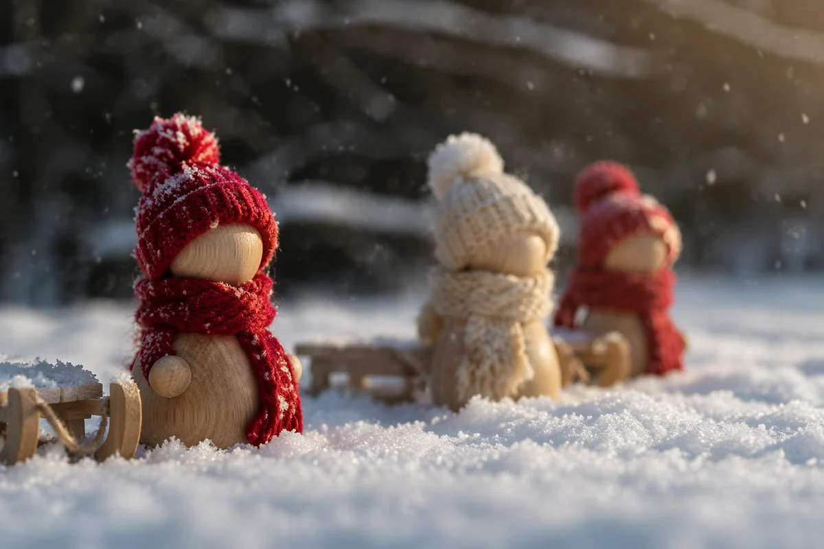 Soft Snowfall Christmas Ornaments Background