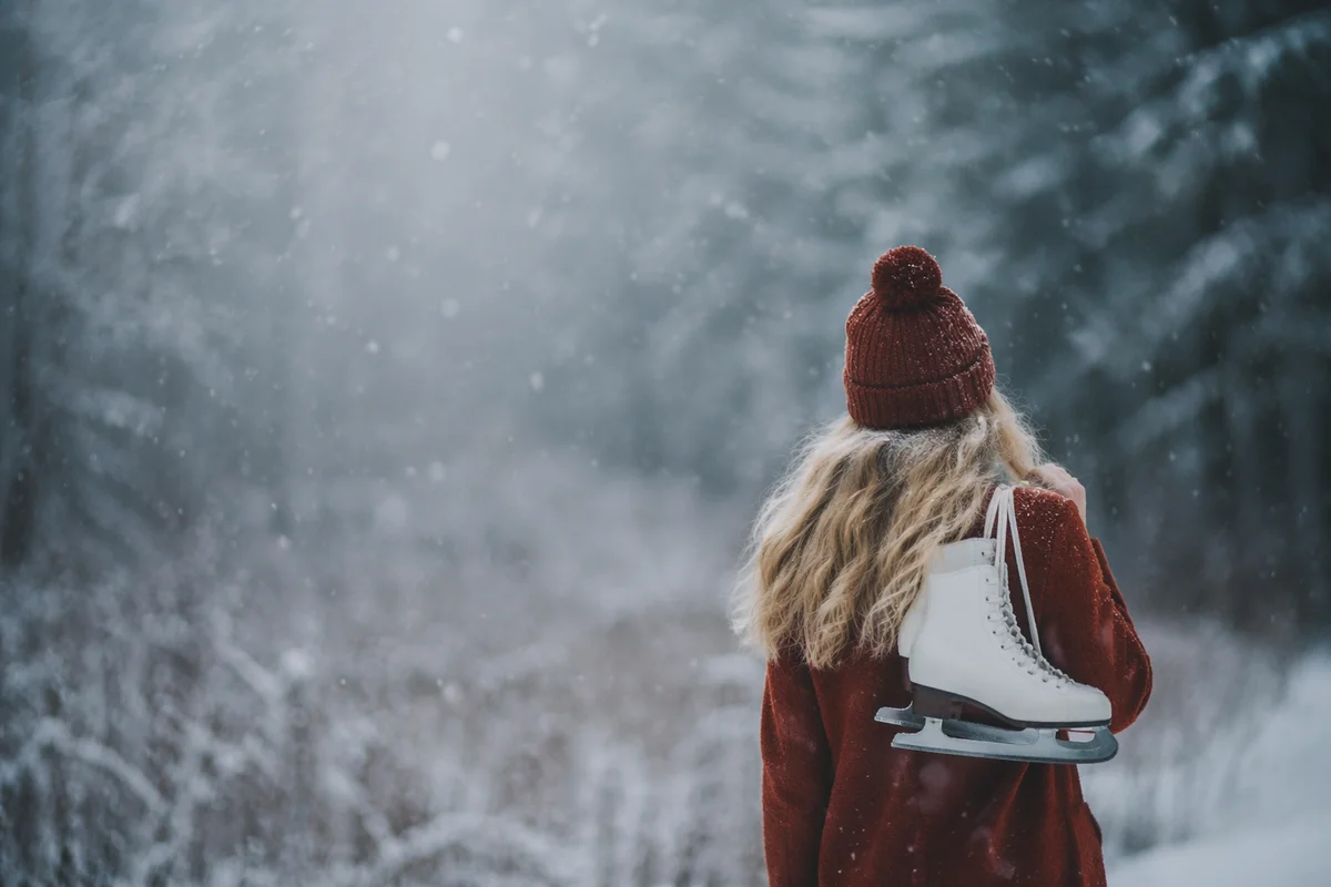 Soft Snowfall Christmas Woodland Background