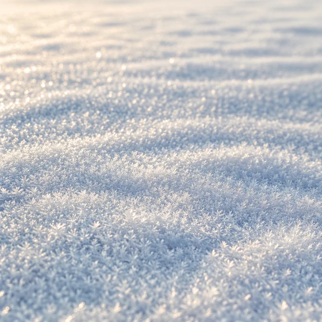 Sparkling Frozen Snow Crystal Background