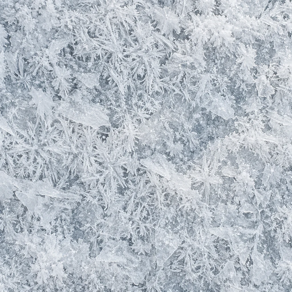 White Snow and Ice Crystal Background