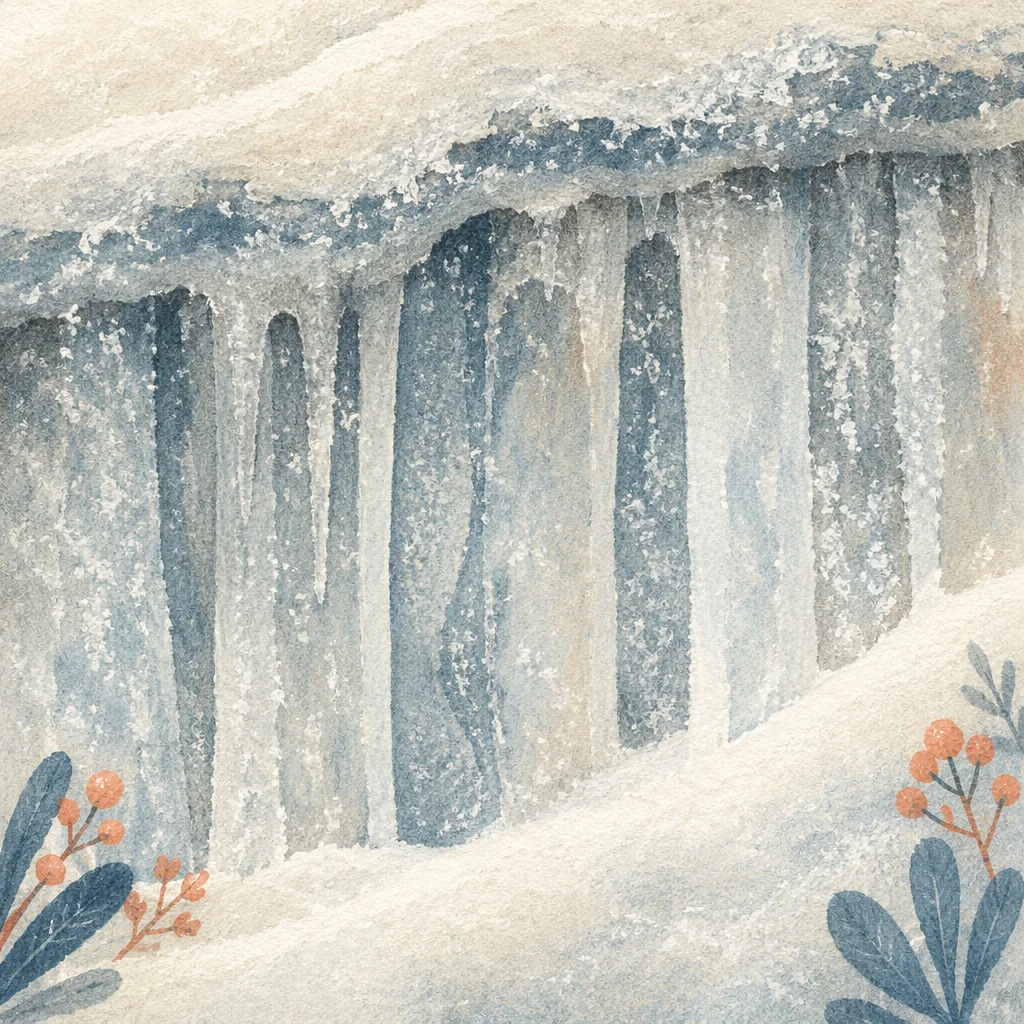 Frozen Snow Crystal Texture Background