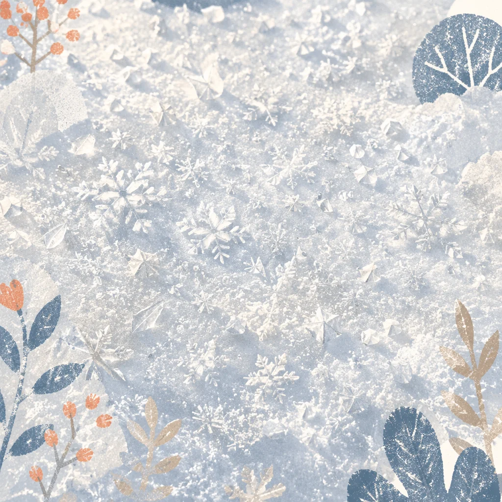 Serene Snow Crystal Texture Background