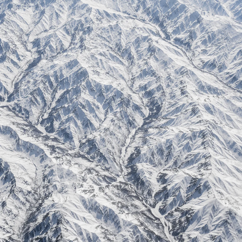 Snow Crystal Mountain Aerial Texture
