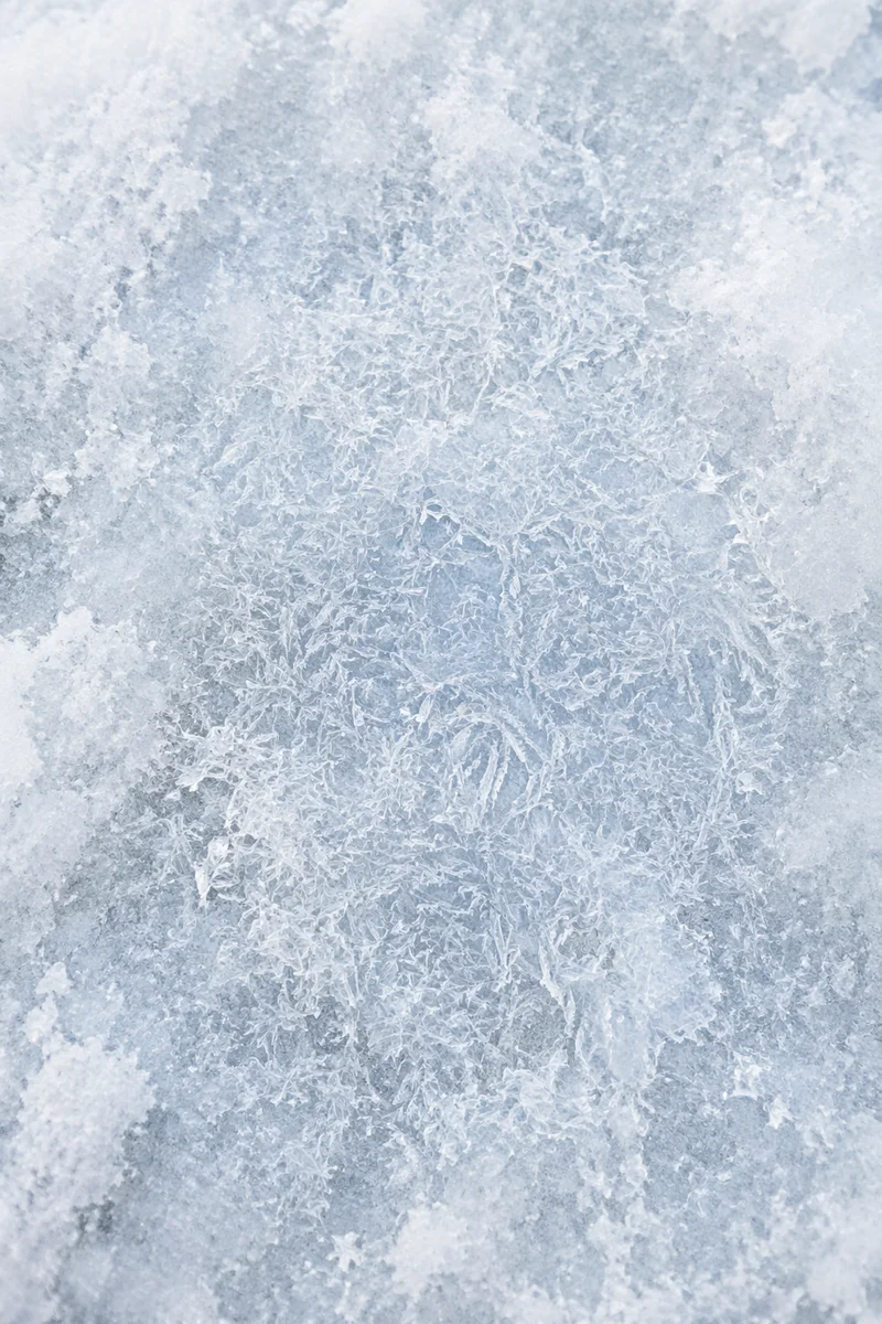 Macro White Snow Crystal Texture