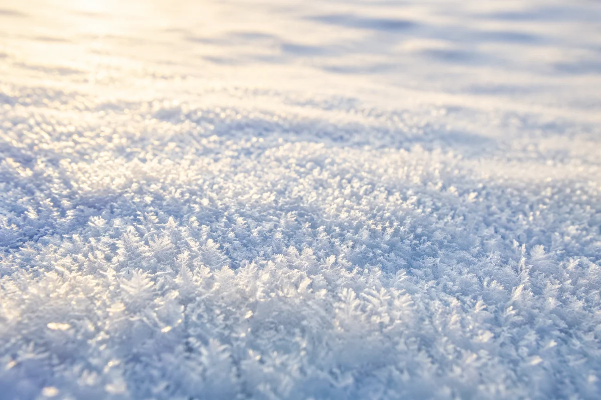 Sparkling Frozen Snow Crystal Texture