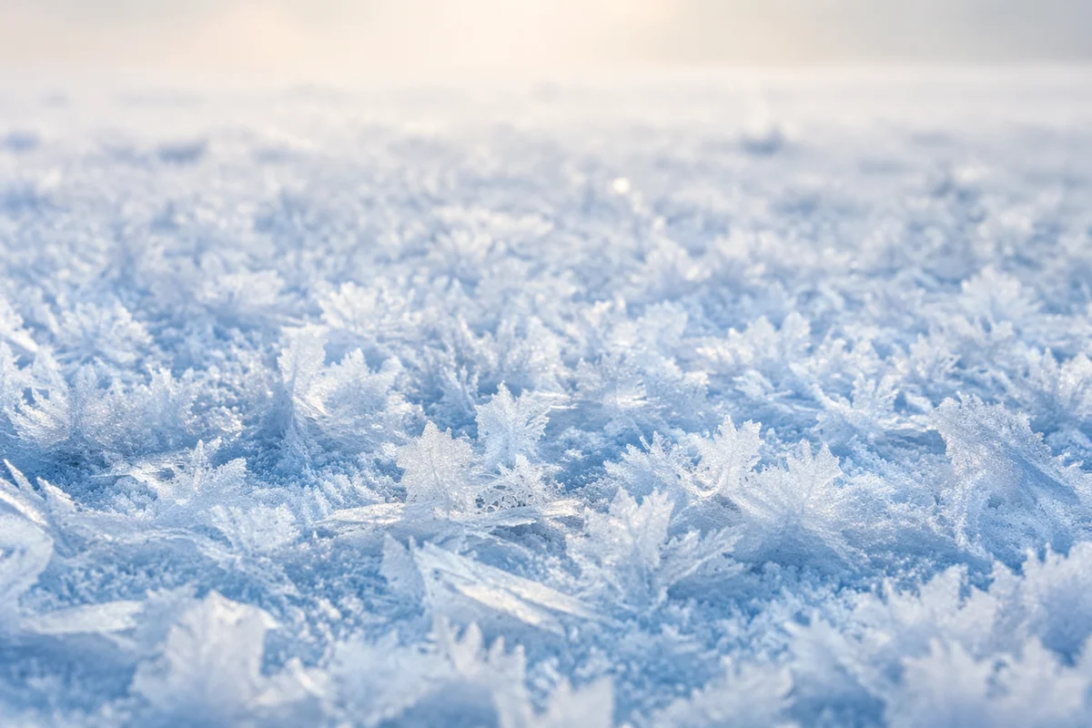White Snow Crystal Texture Winter Background