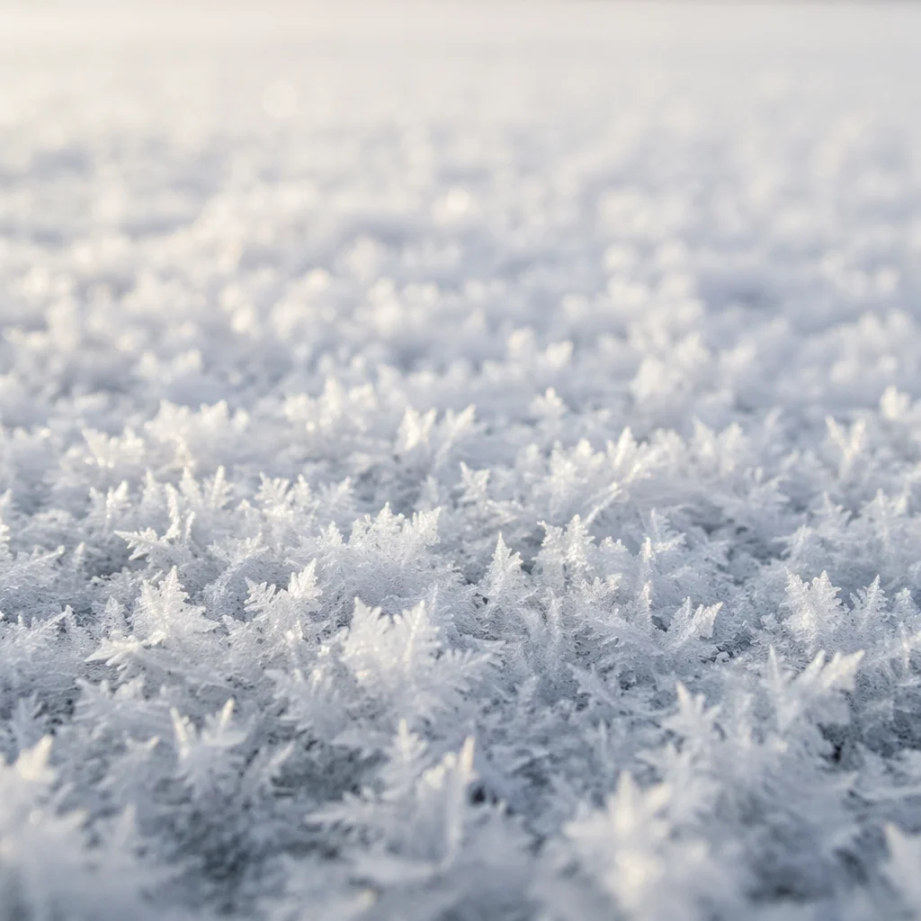 Photorealistic White Snow Crystal Background