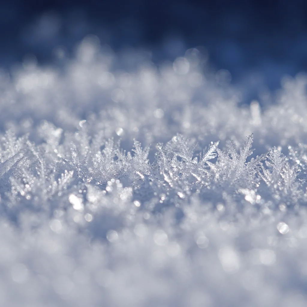 Photorealistic White Snow Crystal Background