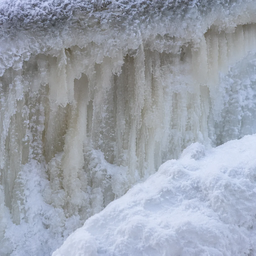 Frozen Snow Crystal Texture Background