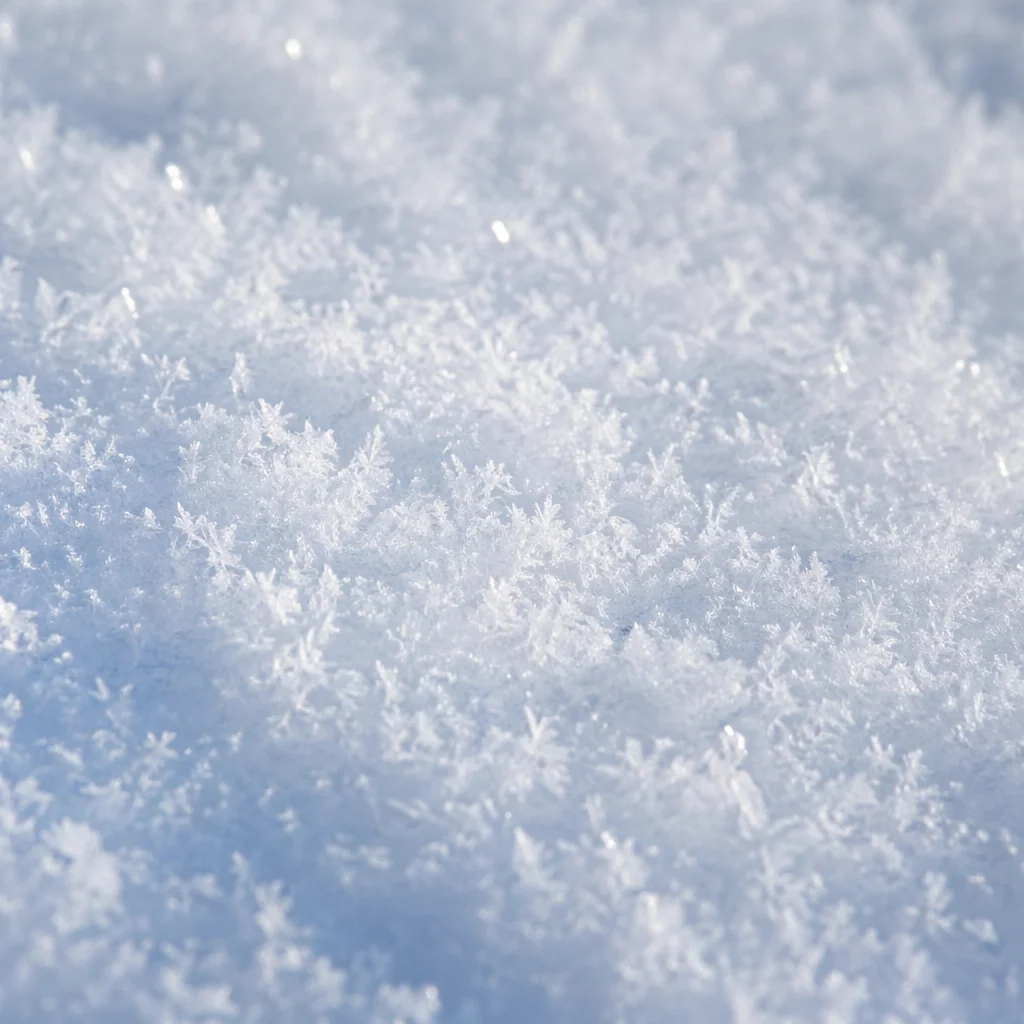 Serene White Snow Crystal Texture Background