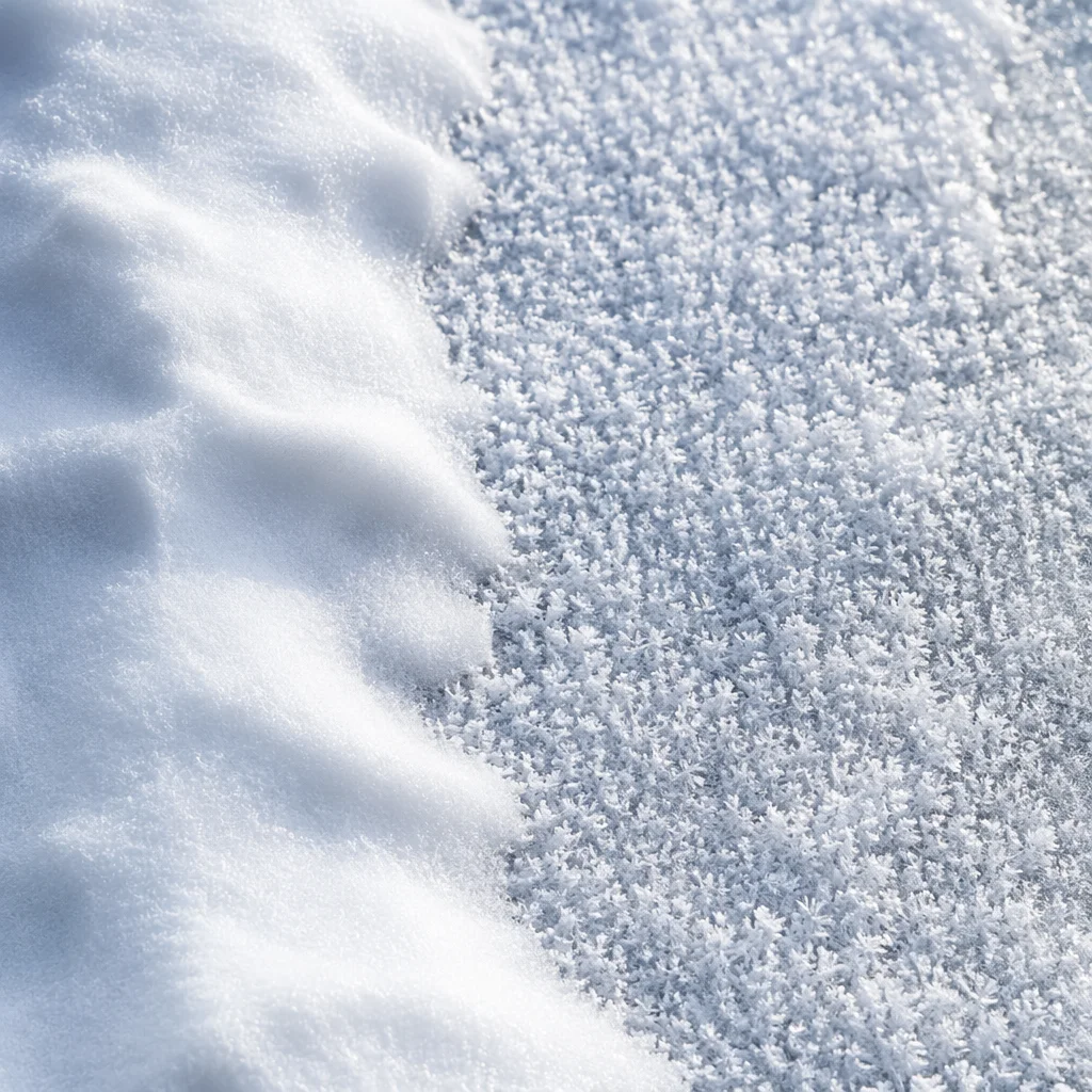 White Snow Texture with Frozen Crystals