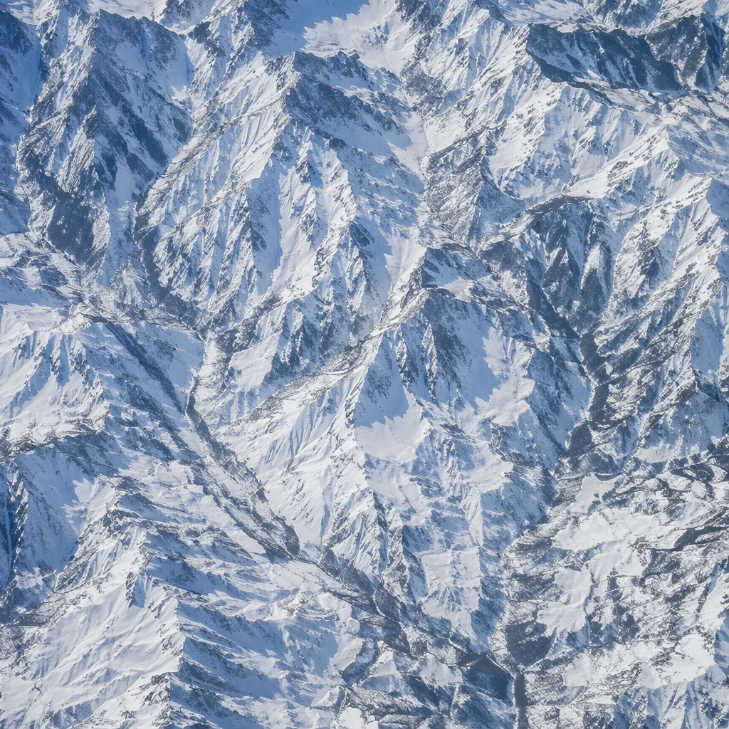 Frozen Snow Crystal Mountain Texture