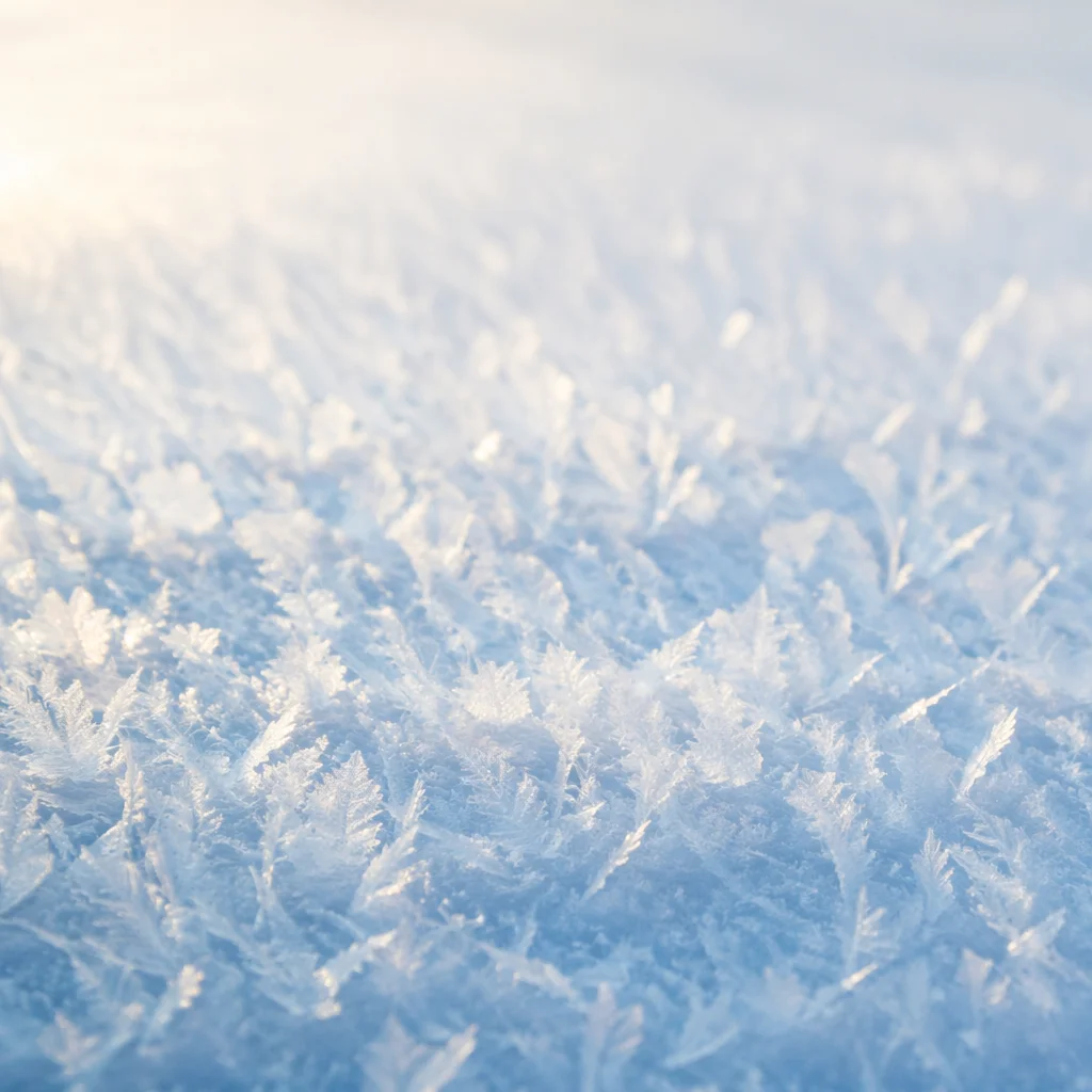 Photorealistic White Snow Crystal Background