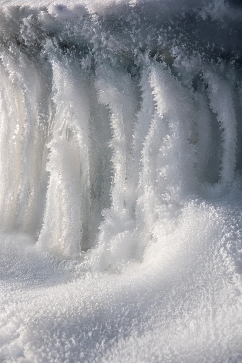 Frozen Snow Crystal Texture Background