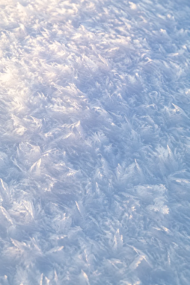 Sparkling White Snow Crystal Texture