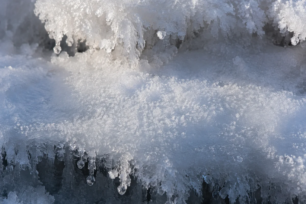 Photorealistic White Snow Crystal Texture