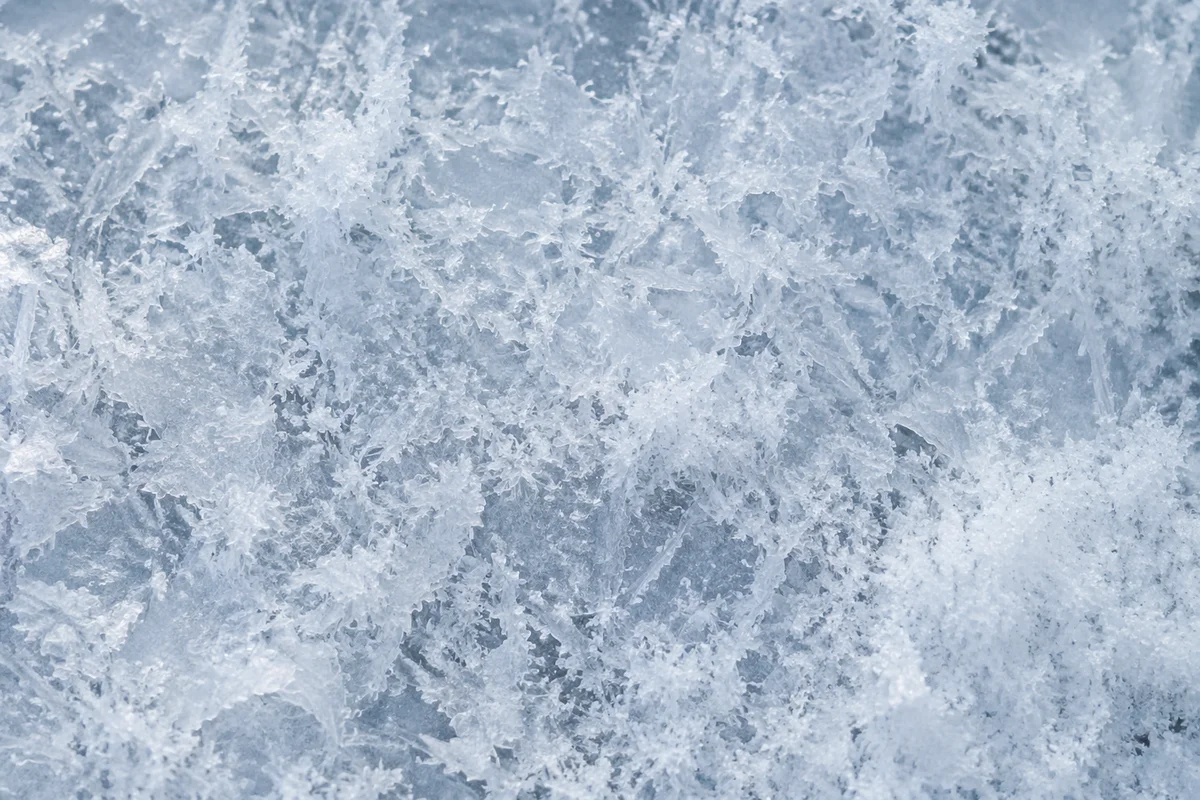 White Snow and Frozen Crystal Texture
