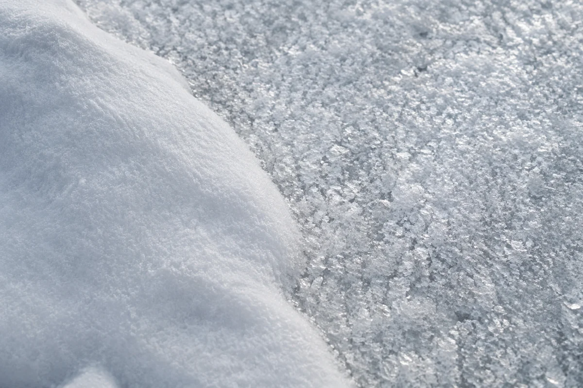 White Snow and Frozen Crystal Texture