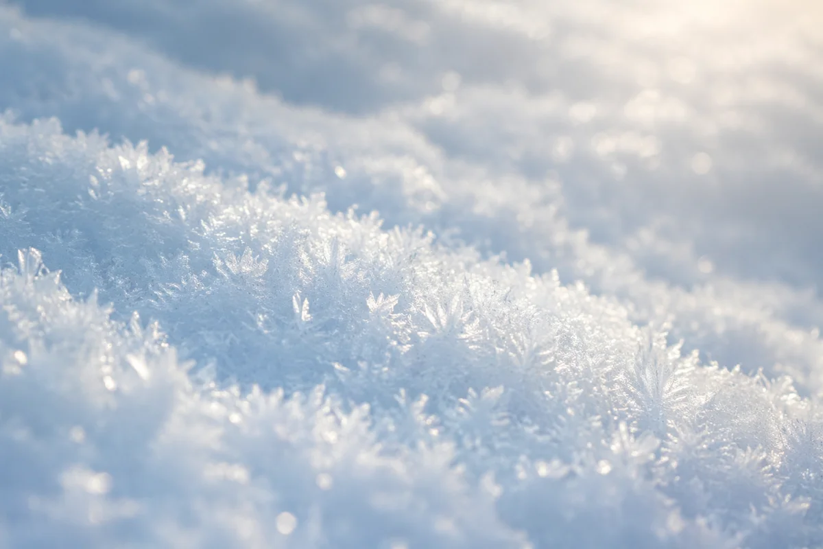 Untouched Snow Crystals Winter Background