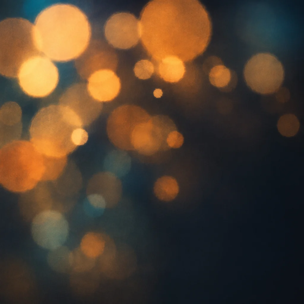Warm Bokeh Lights on Dark Background