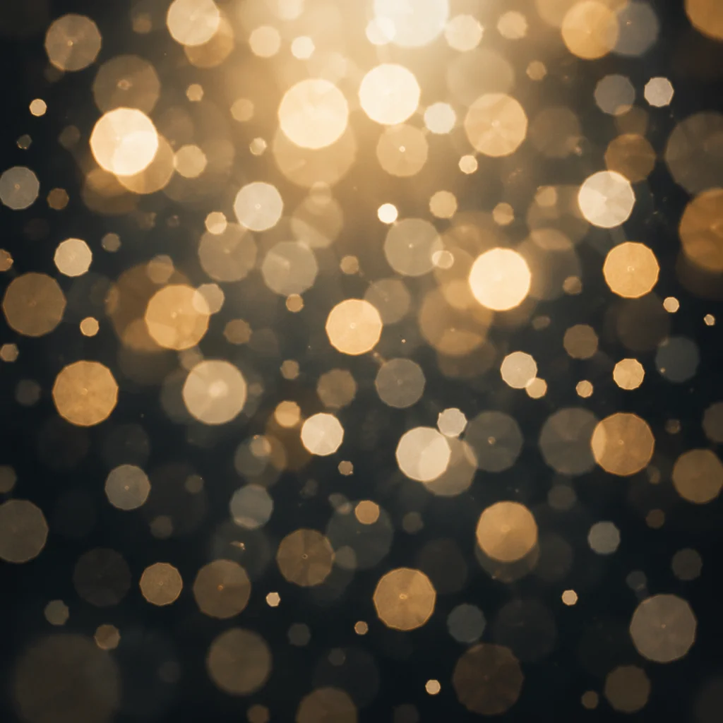 Warm Golden Bokeh Lights on Charcoal