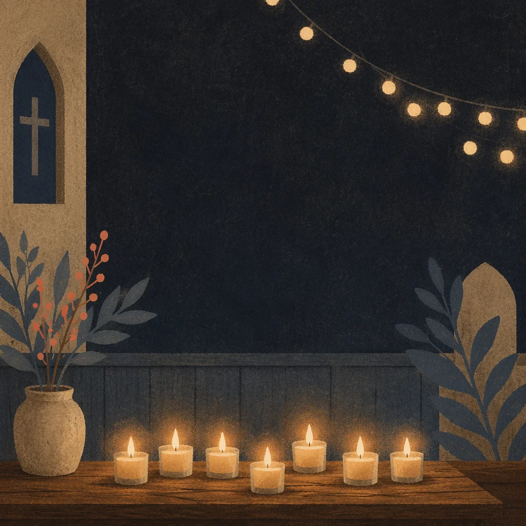 Glowing Candles with Warm Bokeh Lights