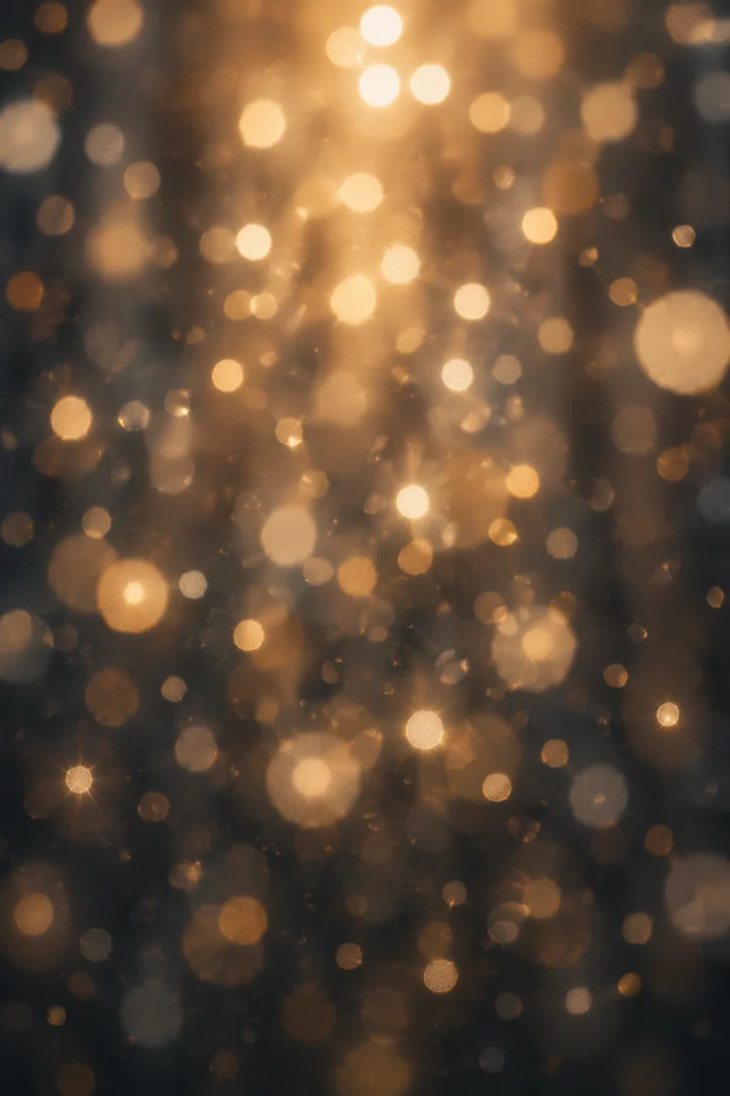 Warm Golden Bokeh Lights on Dark