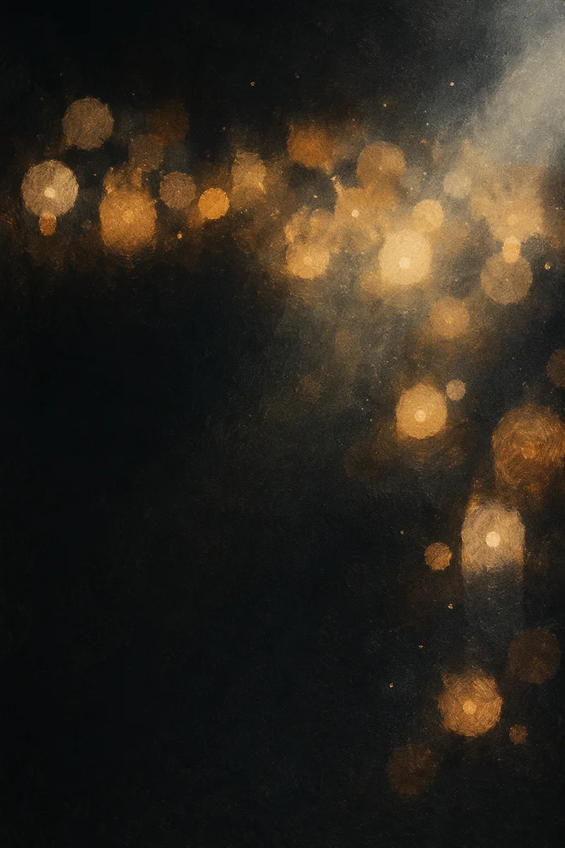 Warm Bokeh Lights on Dark Background